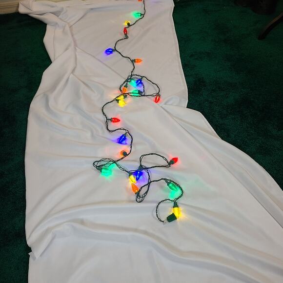Vintage Outdoor Indoor Christmas Lights C9 Multicolor 25 Bulbs Green Wire - Picture 6 of 12